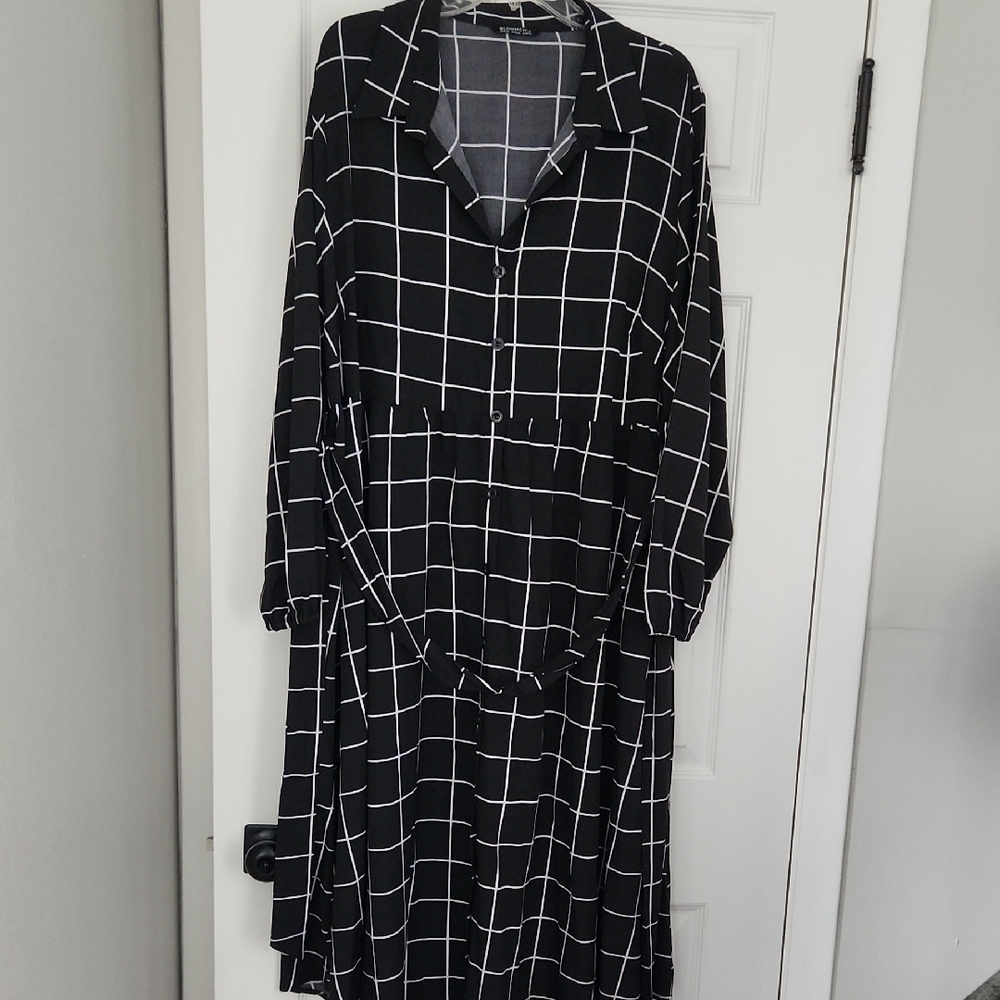 Black and White Checkered Dress